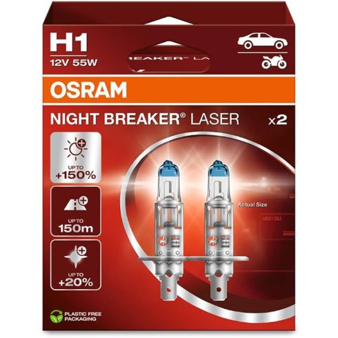 OSRAM H1 12V 55W Night Breaker Laser