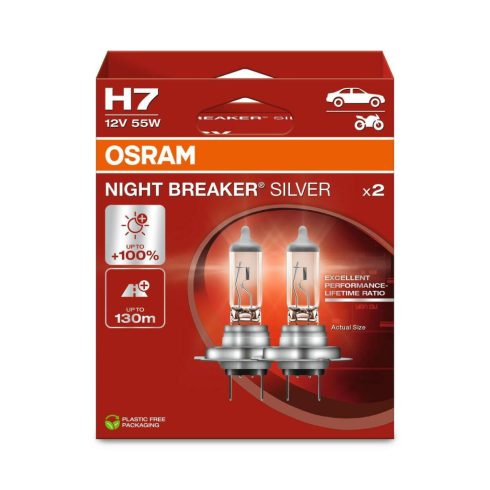 OSRAM H7 12V 55W Night Breaker Silver