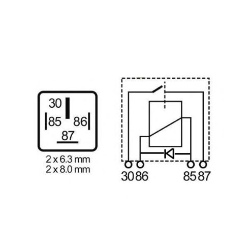 Relé RLES/4-12D 12V 50A diódás